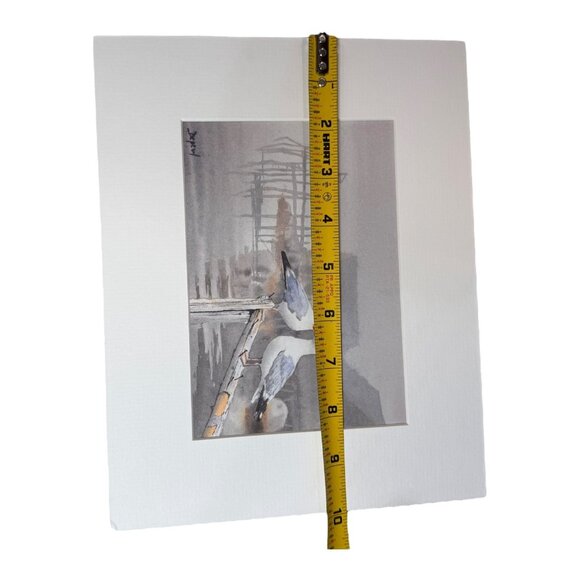 Neil Depew Art Print Set 2 Matted Watercolor Illustrations Nautical Beach House - Picture 8 of 9